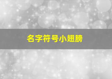 名字符号小翅膀