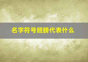 名字符号翅膀代表什么,爱心翅膀符号一左一右是什么