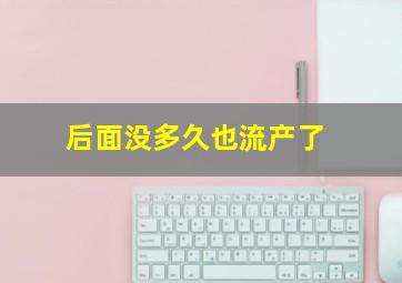 后面没多久也流产了