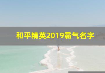 和平精英2019霸气名字,和平精英霸气十足的名字