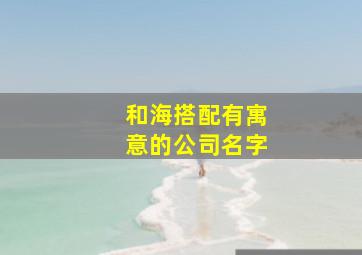 和海搭配有寓意的公司名字,和海搭配有寓意的公司名字有哪些