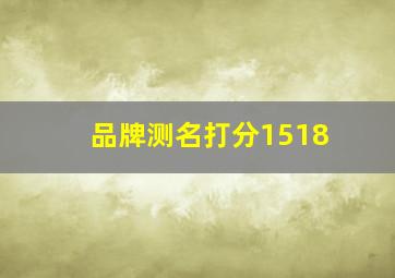 品牌测名打分1518