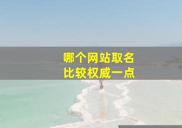 哪个网站取名比较权威一点