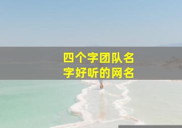 四个字团队名字好听的网名,四个字团队名字霸气点