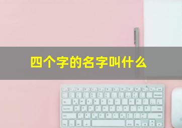 四个字的名字叫什么,四个字的名字叫什么来着