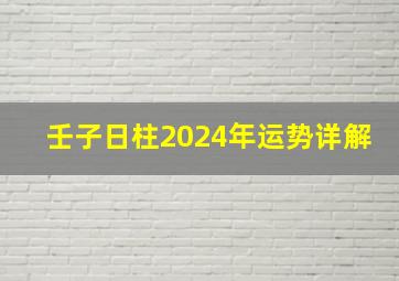 壬子日柱2024年运势详解,壬子日柱2024年运势