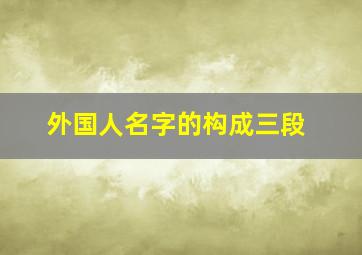 外国人名字的构成三段,怎样起英文名外国人名字分三段