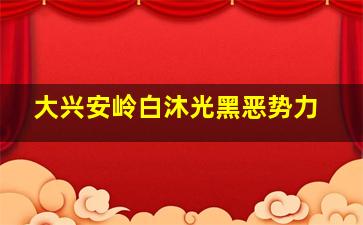 大兴安岭白沐光黑恶势力,大兴安岭白沐阳判多少年