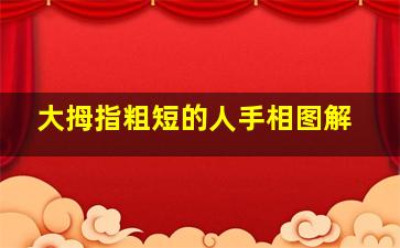 大拇指粗短的人手相图解,手相手指长短图解