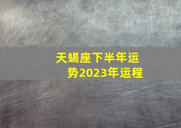 天蝎座下半年运势2023年运程,天蝎座男人2023年运势