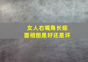 女人右嘴角长痣面相图是好还是坏,女人右嘴角长痣好不好