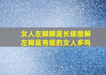 女人左脚脚底长痣图解左脚底有痣的女人多吗,女人左脚底长痣代表什么