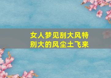 女人梦见刮大风特别大的风尘土飞来