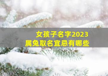 女孩子名字2023属兔取名宜忌有哪些,2023年5月18日出生的女孩取名根据五行喜忌起名字