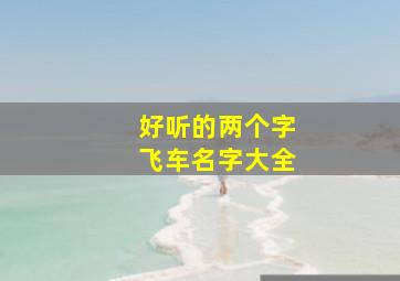 好听的两个字飞车名字大全,两字飞车游戏名字