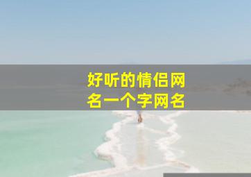 好听的情侣网名一个字网名,好听的情侣网名一个字网名大全