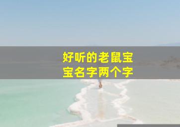 好听的老鼠宝宝名字两个字