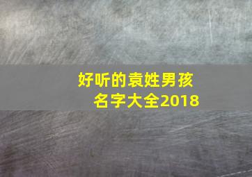 好听的袁姓男孩名字大全2018,好听的袁姓男孩名字大全2018年