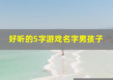 好听的5字游戏名字男孩子,好听的五字游戏名称