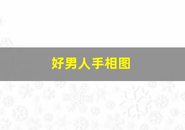 好男人手相图,男人好的手相是什么样的图