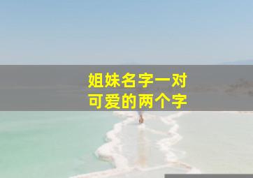 姐妹名字一对可爱的两个字