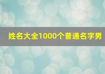 姓名大全1000个普通名字男,姓李名字大全男孩