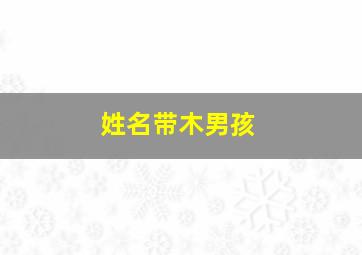 姓名带木男孩,带木的男孩名字寓意好