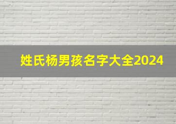 姓氏杨男孩名字大全2024,姓氏杨男孩名字大全2024