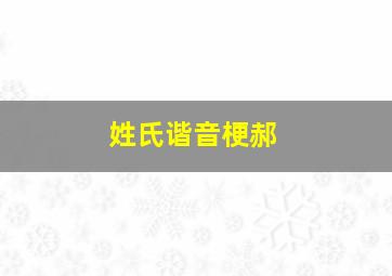 姓氏谐音梗郝