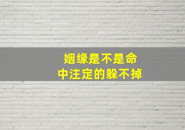 姻缘是不是命中注定的躲不掉,姻缘真的是命中注定的吗知乎