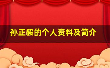 孙正毅的个人资料及简介,大学生如何强大自己的内心