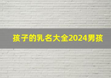 孩子的乳名大全2024男孩,2024年小孩乳名男孩