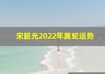 宋韶光2022年属蛇运势,2022年蛇运势及运程2022年蛇运势详解