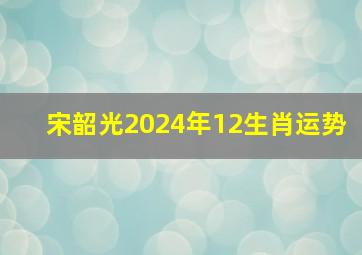 宋韶光2024年12生肖运势