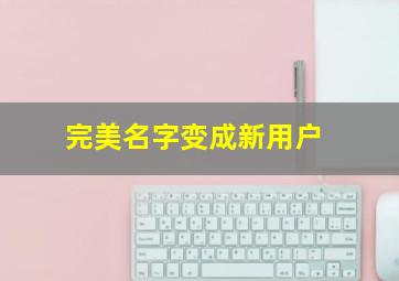 完美名字变成新用户,完美用户名怎么改