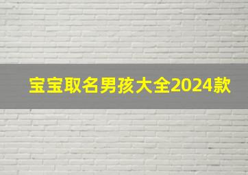 宝宝取名男孩大全2024款,2024年宝宝起名 男孩名字大全