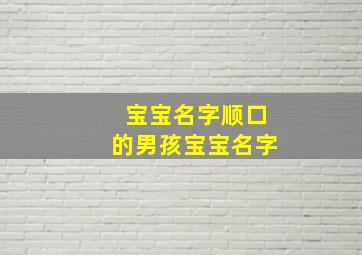 宝宝名字顺口的男孩宝宝名字,2024好听顺口的男孩名字