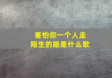 害怕你一个人走陌生的路是什么歌,害怕一个人离开你的说说