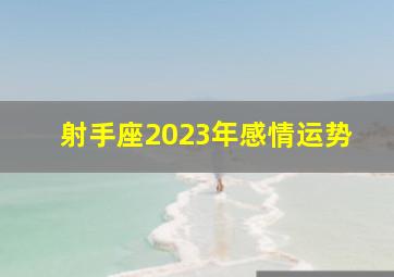 射手座2023年感情运势