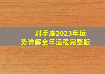 射手座2023年运势详解全年运程完整版,2023年射手男职业生涯详解