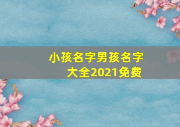 小孩名字男孩名字大全2021免费,小孩名字2021牛大全免费好听稀少的男宝宝名字