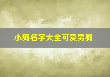 小狗名字大全可爱男狗,小狗名字 可爱 宠物 吉利健康男狗