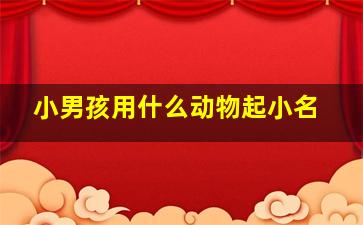 小男孩用什么动物起小名,有什么名?