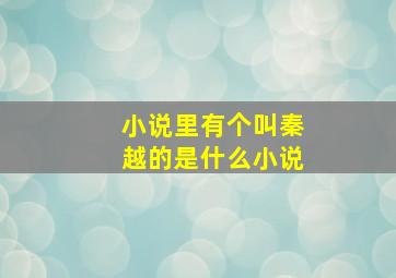 小说里有个叫秦越的是什么小说,秦越是哪个小说的主角