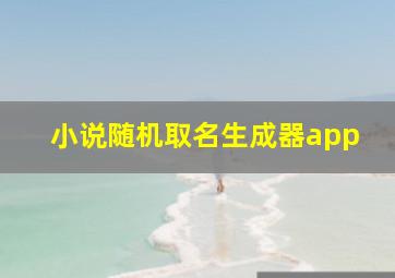 小说随机取名生成器app,大学生新手写小说必备