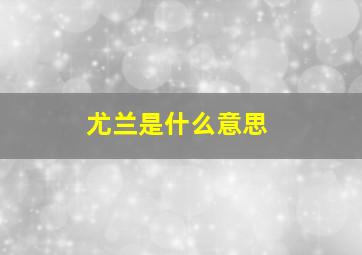 尤兰是什么意思,兰花花语解读兰花的象征意义