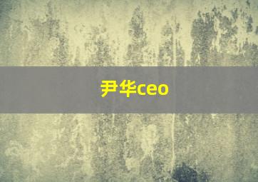 尹华ceo,关于刘强东名言名句