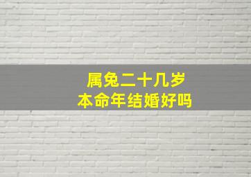 属兔二十几岁本命年结婚好吗,属兔24岁本命年要注意什么