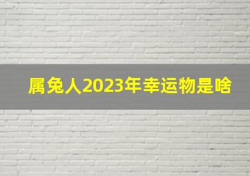 属兔人2023年幸运物是啥,属兔2023年的幸运数字