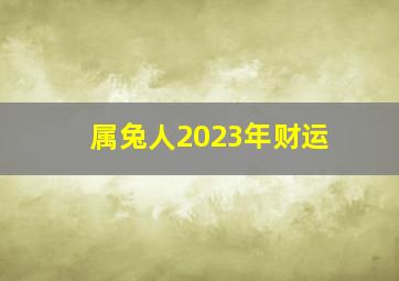 属兔人2023年财运,2023年属兔人的全年运势2023年属兔人运程